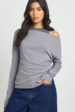 Haut Manches Longues Transparent Texturé 2 en 1