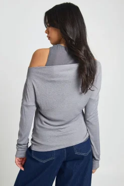 Haut Manches Longues Transparent Texturé 2 en 1