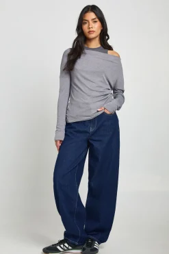 Haut Manches Longues Transparent Texturé 2 en 1