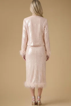 Haut À Manchettes En Plumes Et Sequins Premium Pour Enterrement De Vie De Jeune Fille