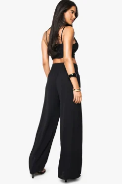 boohoo Haut À Nœud Frontal Et Pantalon Large<Femme Ensembles