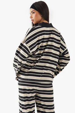 Haut Oversize à Col et Rayures DSGN Studio