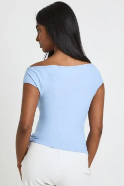 Haut Épaules Dénudées Avec Ceinture Nouée À La Taille