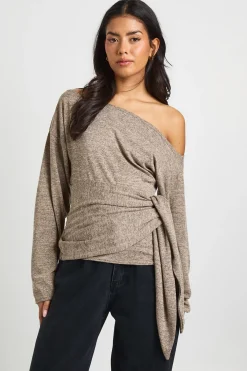 boohoo Haut Épaules Dénudées avec Détail Croisé<Femme Tops