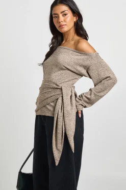 boohoo Haut Épaules Dénudées avec Détail Croisé<Femme Tops
