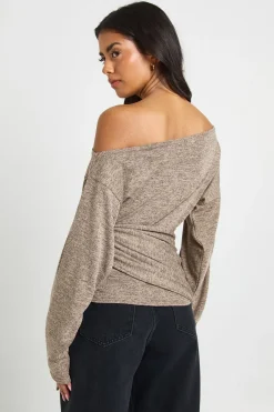 boohoo Haut Épaules Dénudées avec Détail Croisé<Femme Tops