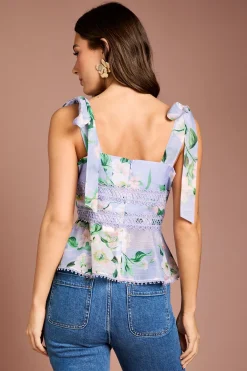Coast Haut à Épaules Nœud Imprimé<Femme Tops