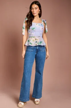 Coast Haut à Épaules Nœud Imprimé<Femme Tops