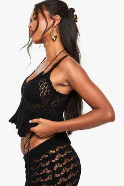 Haut peplum en crochet