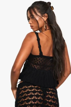 Haut peplum en crochet