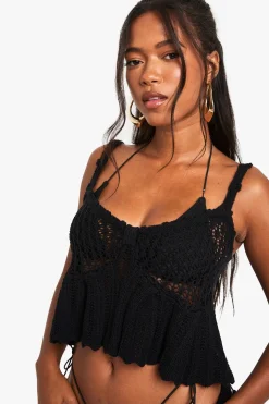 Haut peplum en crochet