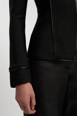 KarenMillen Haut Petite à Col V avec Détails Bandage en SYNTHÉTIQUE<Femme Pulls Et Gilets|Toutes Les Mailles