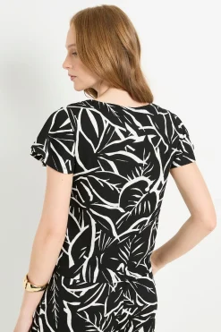 Wallis Haut Petite À Manches Papillon En Jersey Tropical Avec Détail Nœud<Femme Tops