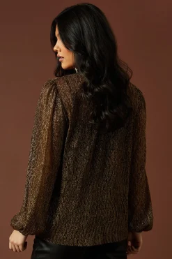 Oasis Haut Plissé à Manches Ballon pour Occasions Spéciales<Femme Tops