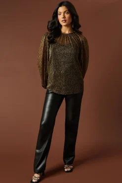 Oasis Haut Plissé à Manches Ballon pour Occasions Spéciales<Femme Tops