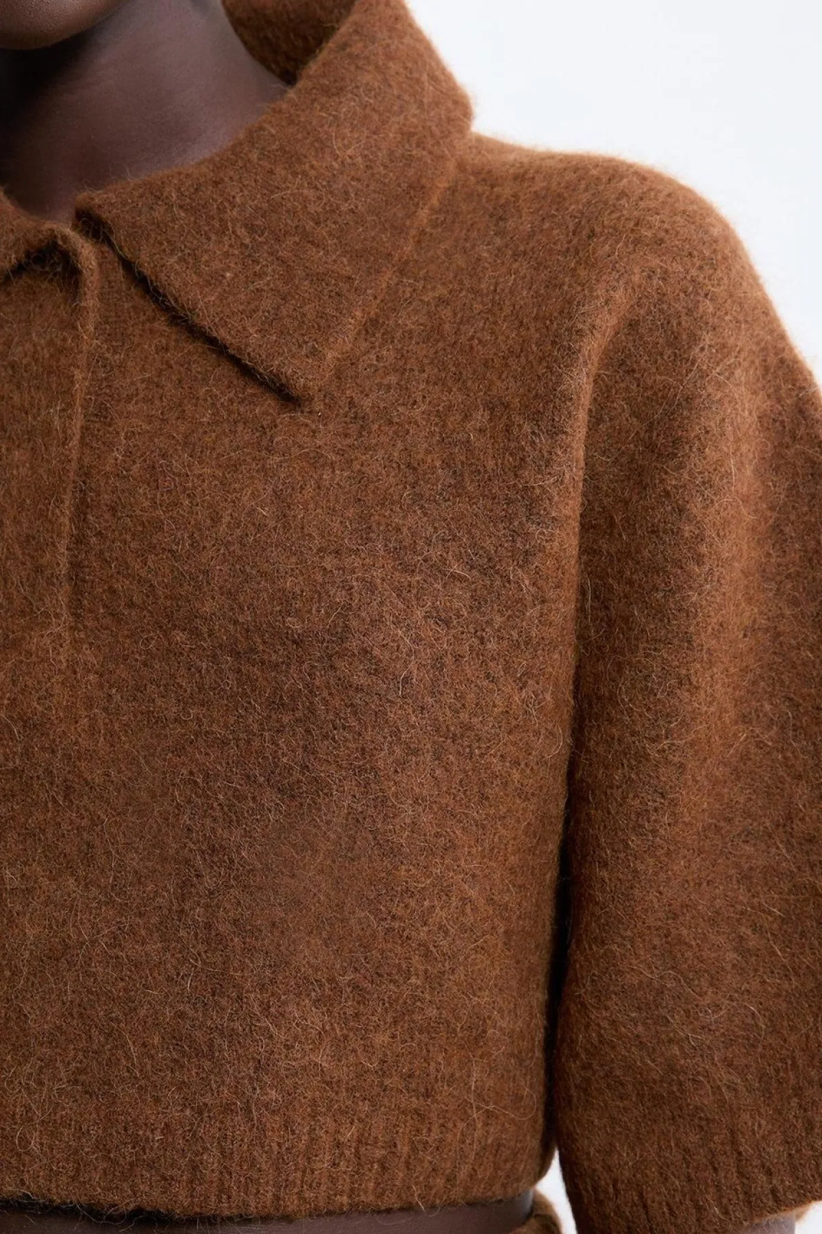 KarenMillen Haut polo en tricot moelleux en laine d'alpaga<Femme Pulls Et Gilets|Toutes Les Mailles