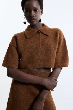 KarenMillen Haut polo en tricot moelleux en laine d'alpaga<Femme Pulls Et Gilets|Toutes Les Mailles