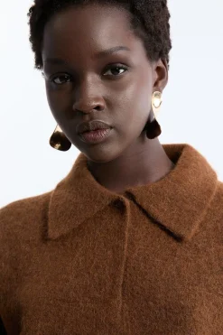 KarenMillen Haut polo en tricot moelleux en laine d'alpaga<Femme Pulls Et Gilets|Toutes Les Mailles