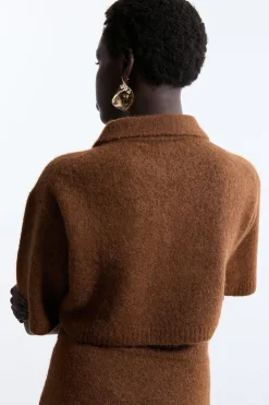 KarenMillen Haut polo en tricot moelleux en laine d'alpaga<Femme Pulls Et Gilets|Toutes Les Mailles