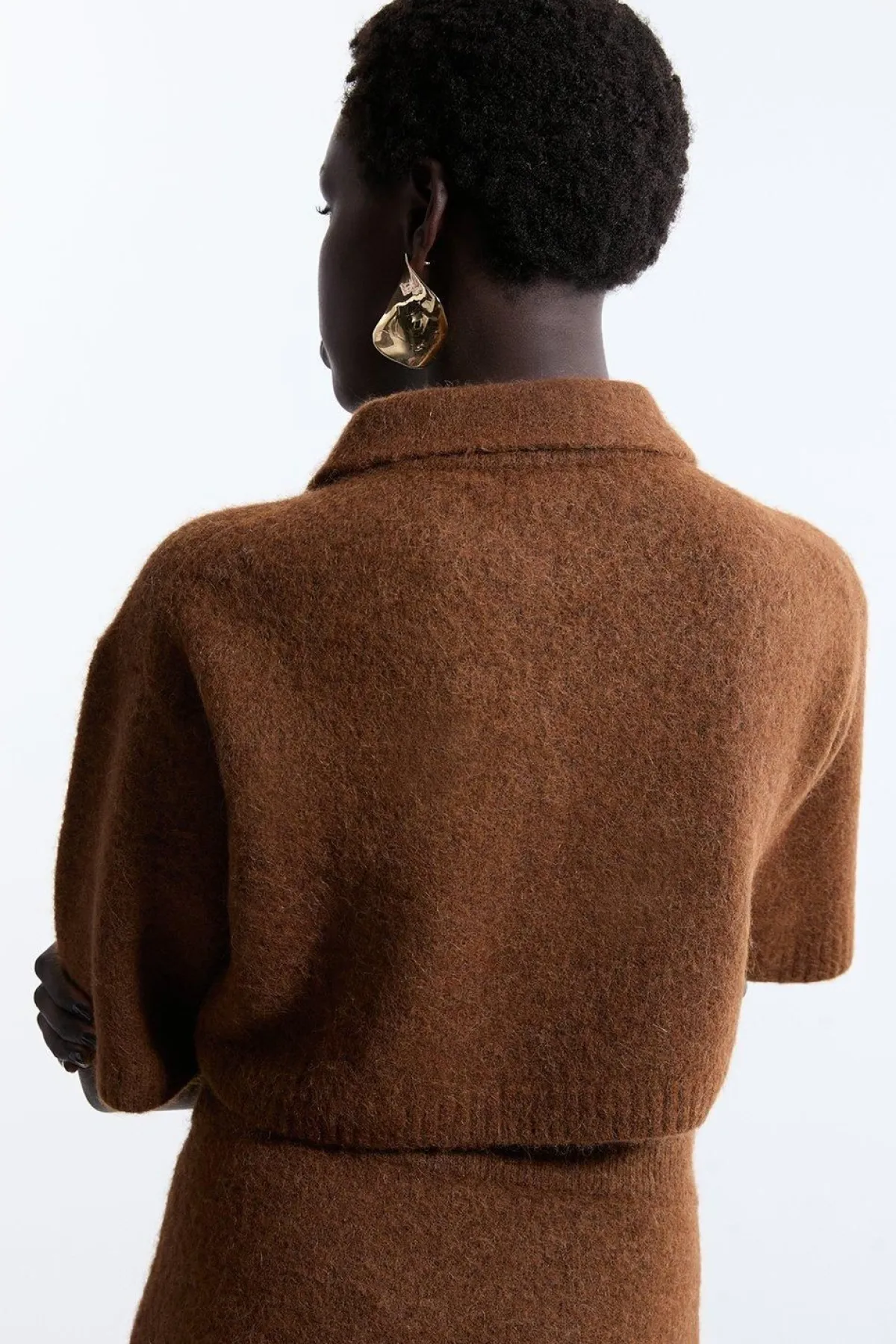 KarenMillen Haut polo en tricot moelleux en laine d'alpaga<Femme Pulls Et Gilets|Toutes Les Mailles