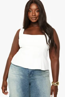 boohoo Haut pour grandes tailles à panneaux structurés en double bengaline<Femme Tops