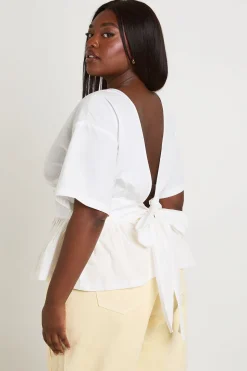 Haut Péplum Avec Taille Cintrée Élastiquée
