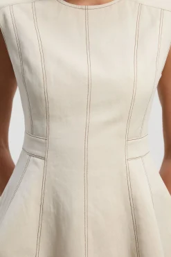 KarenMillen Haut Péplum Tissé à Fermeture Éclair Contrastante en Tencel Coton<Femme Tops