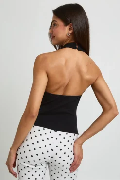 boohoo Haut Premium Stretch Contour À Col Croisé Et Découpe<Femme Tops