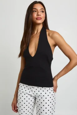 boohoo Haut Premium Stretch Contour À Col Croisé Et Découpe<Femme Tops