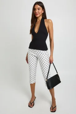 boohoo Haut Premium Stretch Contour À Col Croisé Et Découpe<Femme Tops