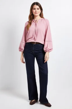 Wallis Haut Raglan Froncé À Finition Festonnée<Femme Tops