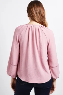 Wallis Haut Raglan Froncé À Finition Festonnée<Femme Tops