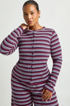 Haut Rayé Grande Taille Avec Boutonnage Sur Toute La Longueur
