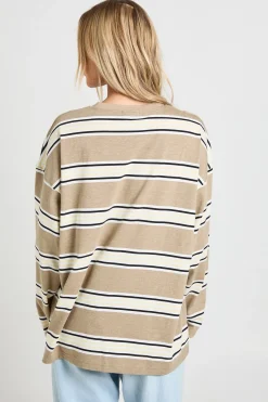 Haut Rayé Oversize À Manches Longues Petite