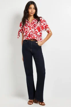 Wallis Haut Sans Col À Manches Nouées Imprimé Abstrait<Femme Tops