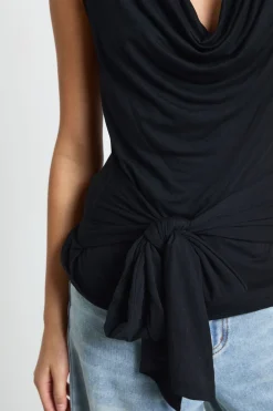 boohoo Haut Sans Manches à Col Bénitier avec Ceinture à Nouer<Femme Tops