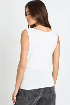boohoo Haut Sans Manches à Col Bénitier avec Ceinture Nouée<Femme Tops