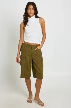 boohoo Haut Sans Manches Col Montant En Jersey Slub<Femme Tops