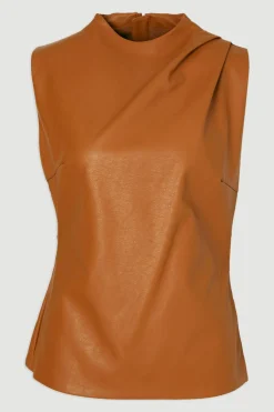 KarenMillen Haut Sans Manches Drapé en synthétique<Femme Tops
