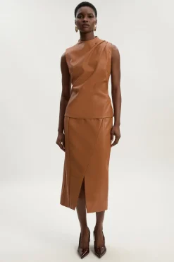 KarenMillen Haut Sans Manches Drapé en synthétique<Femme Tops