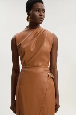 KarenMillen Haut Sans Manches Drapé en synthétique<Femme Tops