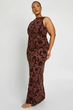 boohoo Haut Sans Manches Dévoré Grande Taille<Femme Tops