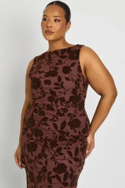 boohoo Haut Sans Manches Dévoré Grande Taille<Femme Tops