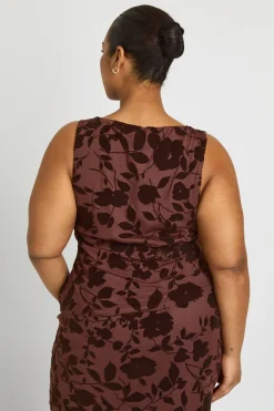 boohoo Haut Sans Manches Dévoré Grande Taille<Femme Tops
