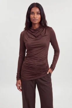 Haut Sans Manches En Crêpe De Viscose À Encolure Drapée