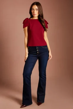Coast Haut Sans Manches En Crêpe À Nœuds Sur Les Épaules<Femme Tops|Looks Bordeaux
