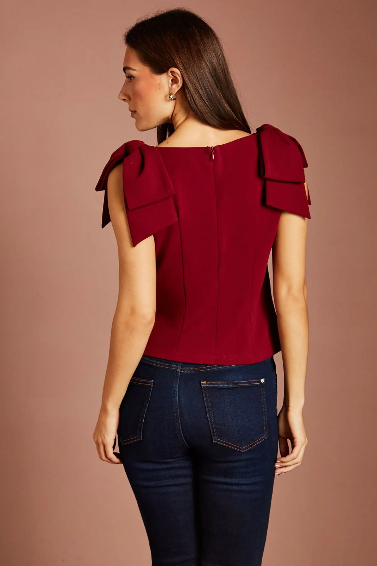 Coast Haut Sans Manches En Crêpe À Nœuds Sur Les Épaules<Femme Tops|Looks Bordeaux