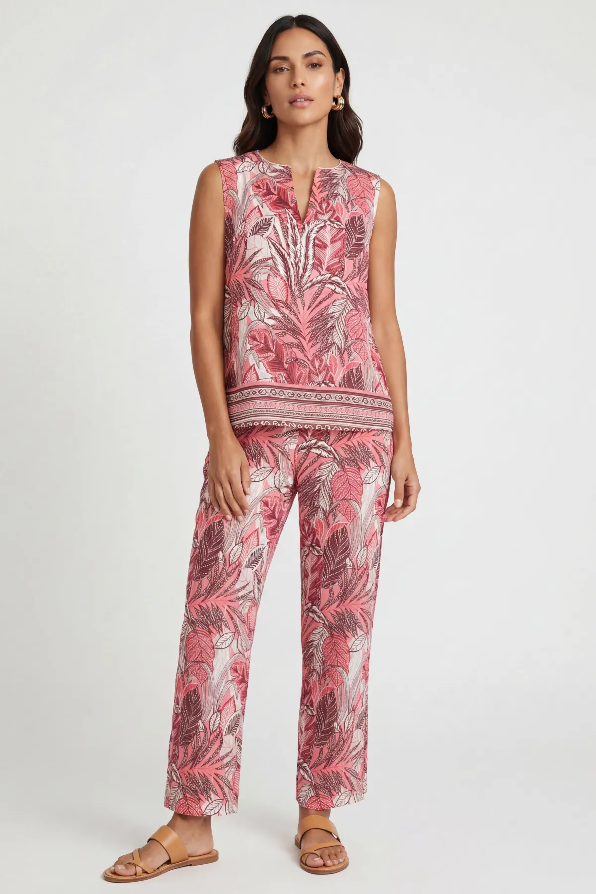 Wallis Haut Sans Manches À Imprimé Tropical Petite<Femme Tops