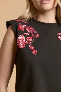 Haut Sans Manches À Épaulettes Ornées