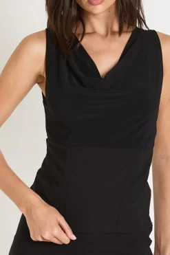 boohoo Haut Sans Manches À Taille Corset Cintrée Et Col Bénitier<Femme Tops